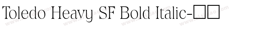 Toledo Heavy SF Bold Italic字体转换